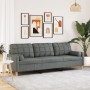 3-seater sofa with dark gray fabric cushions 210 cm by , Sofas - Ref: Foro24-3278202, Price: 315,70 €, Discount: %