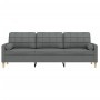 3-seater sofa with dark gray fabric cushions 210 cm by , Sofas - Ref: Foro24-3278202, Price: 315,70 €, Discount: %