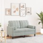 2-seater sofa with light gray velvet cushions, 120 cm by , Sofas - Ref: Foro24-3278209, Price: 225,28 €, Discount: %