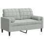 2-seater sofa with light gray velvet cushions, 120 cm by , Sofas - Ref: Foro24-3278209, Price: 225,28 €, Discount: %