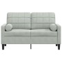 Zweiplätziges Sofa mit hellgrauen Samtkissen, 120 cm. von , Sofas - Ref: Foro24-3278209, Preis: 225,28 €, Rabatt: %