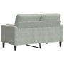 2-seater sofa with light gray velvet cushions, 120 cm by , Sofas - Ref: Foro24-3278209, Price: 225,28 €, Discount: %