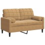 2-seater sofa with brown velvet cushions, 120 cm by , Sofas - Ref: Foro24-3278216, Price: 222,37 €, Discount: %