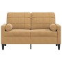 2-seater sofa with brown velvet cushions, 120 cm by , Sofas - Ref: Foro24-3278216, Price: 222,37 €, Discount: %