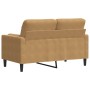 2-seater sofa with brown velvet cushions, 120 cm by , Sofas - Ref: Foro24-3278216, Price: 222,37 €, Discount: %