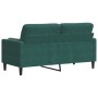 Zweiplätziges Sofa mit dunkelgrünen Samtkissen, 140 cm. von , Sofas - Ref: Foro24-3278221, Preis: 236,69 €, Rabatt: %