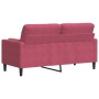 Zweiplätziges Sofa mit roten Samtkissen, 140 cm. von , Sofas - Ref: Foro24-3278223, Preis: 231,80 €, Rabatt: %