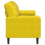 3-seater sofa with yellow velvet cushions, 180 cm by , Sofas - Ref: Foro24-3278235, Price: 284,99 €, Discount: %