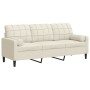 3-seater sofa with cream velvet cushions, 180 cm by , Sofas - Ref: Foro24-3278237, Price: 289,14 €, Discount: %