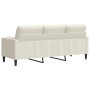 Dreisitzer-Sofa mit cremefarbenen Samtkissen, 180 cm. von , Sofas - Ref: Foro24-3278237, Preis: 288,89 €, Rabatt: %