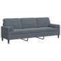 3-seater sofa with dark gray velvet cushions, 210 cm by , Sofas - Ref: Foro24-3278240, Price: 328,14 €, Discount: %