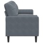 Dreisitzer-Sofa mit dunkelgrauen Samtkissen, 210 cm. von , Sofas - Ref: Foro24-3278240, Preis: 362,47 €, Rabatt: %