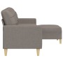 Sofá de 3 plazas con taburete de tela gris taupe 210 cm de , Sofás - Ref: Foro24-3278256, Precio: 362,03 €, Descuento: %