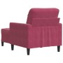 Sillón con taburete terciopelo rojo tinto 60 cm de , Sofás - Ref: Foro24-3278261, Precio: 201,32 €, Descuento: %