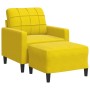 Sillón con taburete terciopelo amarillo 60 cm de , Sofás - Ref: Foro24-3278263, Precio: 182,61 €, Descuento: %