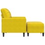 Sillón con taburete terciopelo amarillo 60 cm de , Sofás - Ref: Foro24-3278263, Precio: 181,37 €, Descuento: %