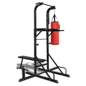 Máquina de musculación con banco y saco de boxeo de vidaXL, Máquinas de levantamiento de pesas - Ref: Foro24-90667, Precio: 2...