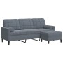 3-seater sofa with dark gray velvet ottoman 180 cm by , Sofas - Ref: Foro24-3278268, Price: 328,99 €, Discount: %