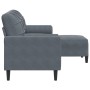 3-seater sofa with dark gray velvet ottoman 180 cm by , Sofas - Ref: Foro24-3278268, Price: 328,99 €, Discount: %