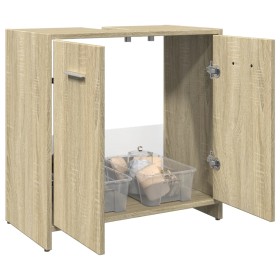 Armario lavabo baño madera ingeniería roble Sonoma 60x33x60 cm de , Muebles de baño - Ref: Foro24-849604, Precio: 46,98 €, De...