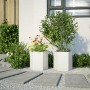 Hexagonal planters 2 units white steel 46x40x45 cm by , Pots and planters - Ref: Foro24-851111, Price: 75,99 €, Discount: %