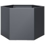 Hexagonal planter in anthracite grey steel, 69x60x45 cm by , Pots and planters - Ref: Foro24-851124, Price: 61,09 €, Discount: %