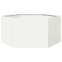 Hexagonal white steel planter 104x90x45 cm by , Pots and planters - Ref: Foro24-851130, Price: 94,11 €, Discount: %