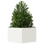 Hexagonal white steel planter 104x90x45 cm by , Pots and planters - Ref: Foro24-851130, Price: 94,11 €, Discount: %