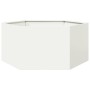 Hexagonal white steel planter 104x90x45 cm by , Pots and planters - Ref: Foro24-851130, Price: 94,11 €, Discount: %