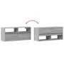 Wall-mounted TV stand with LED lights in Sonoma gray, 100x31x45 cm. by , TV Furniture - Ref: Foro24-852339, Price: 83,78 €, D...