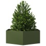 Jardinera hexagonal de acero verde oliva 138x120x45 cm de , Maceteros y jardineras - Ref: Foro24-851139, Precio: 104,35 €, De...