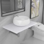 Set of 2-piece white ceramic bathroom furniture by , Bathroom furniture - Ref: Foro24-279343, Price: 89,10 €, Discount: %