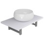 Set of 2-piece white ceramic bathroom furniture by , Bathroom furniture - Ref: Foro24-279343, Price: 86,91 €, Discount: %