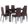 Conjunto de mesa y sillas de comedor 7 piezas marrón de , muebles para cocinas y comedores - Ref: Foro24-281698, Precio: 294,...