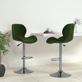 Kitchen stools 2 units dark green velvet by , Kitchen stools - Ref: Foro24-334914, Price: 127,97 €, Discount: %