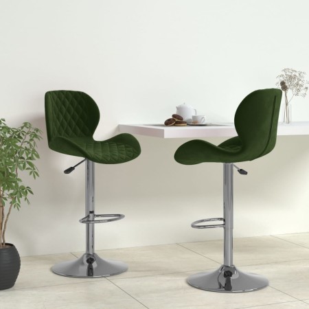 Kitchen stools 2 units dark green velvet by , Kitchen stools - Ref: Foro24-334914, Price: 138,45 €, Discount: %