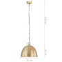 Round vintage hanging lamp 25 W brass 31 cm E27 by , Lamps - Ref: Foro24-320547, Price: 46,49 €, Discount: %