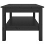 Mesa de centro de madera maciza de pino negro 80x50x40 cm de , Mesas de centro - Ref: Foro24-814288, Precio: 115,99 €, Descue...