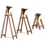 Floor lamp 3 pieces solid mango wood black E27 by , Lamps - Ref: Foro24-320593, Price: 212,99 €, Discount: %