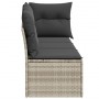 Garden sofa with cushions, 3 seats, light gray synthetic rattan by , Outdoor sofas - Ref: Foro24-366193, Price: 227,14 €, Dis...