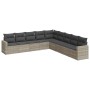 Set muebles jardín 9 pzas y cojines ratán sintético gris claro de , Sofás modulares de exterior - Ref: Foro24-3251429, Precio...