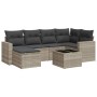 Garden sofa set 7 pieces with light gray PE rattan cushions by , Modular outdoor sofas - Ref: Foro24-3251609, Price: 498,40 €...