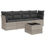 Garden sofa set and cushions 5 pieces light gray synthetic rattan by , Garden sets - Ref: Foro24-3217242, Price: 358,62 €, Di...