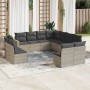 Gartensofagarnitur 11-teilig mit grauen Polstern aus synthetischem Rattan von , Modulare Sofas für den Außenbereich - Ref: Fo...