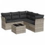 Garden sofa set 6 pieces and gray synthetic rattan cushions by , Garden sets - Ref: Foro24-3249471, Price: 454,46 €, Discount: %