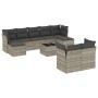 Gartensofa-Set, 10-teilig, mit Kissen, aus hellem grauen Kunststoff-Rattan. von , Gartensets - Ref: Foro24-3250161, Preis: 72...