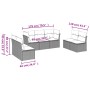 Garden sofa set 7 pieces with light gray PE rattan cushions by , Garden sets - Ref: Foro24-3249251, Price: 518,84 €, Discount: %