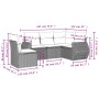 Garden sofa set and cushions 5 pieces light gray synthetic rattan by , Garden sets - Ref: Foro24-3253709, Price: 412,83 €, Di...