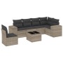 Garden sofa set 7 pieces with light gray PE rattan cushions by , Garden sets - Ref: Foro24-3254979, Price: 539,77 €, Discount: %