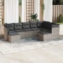 Set muebles jardín 9 pzas y cojines ratán sintético gris claro de , Conjuntos de jardín - Ref: Foro24-3250411, Precio: 650,35...